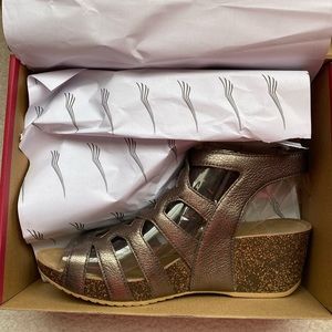 Dansko Selina Nappa Pewter Gladiator Sandals